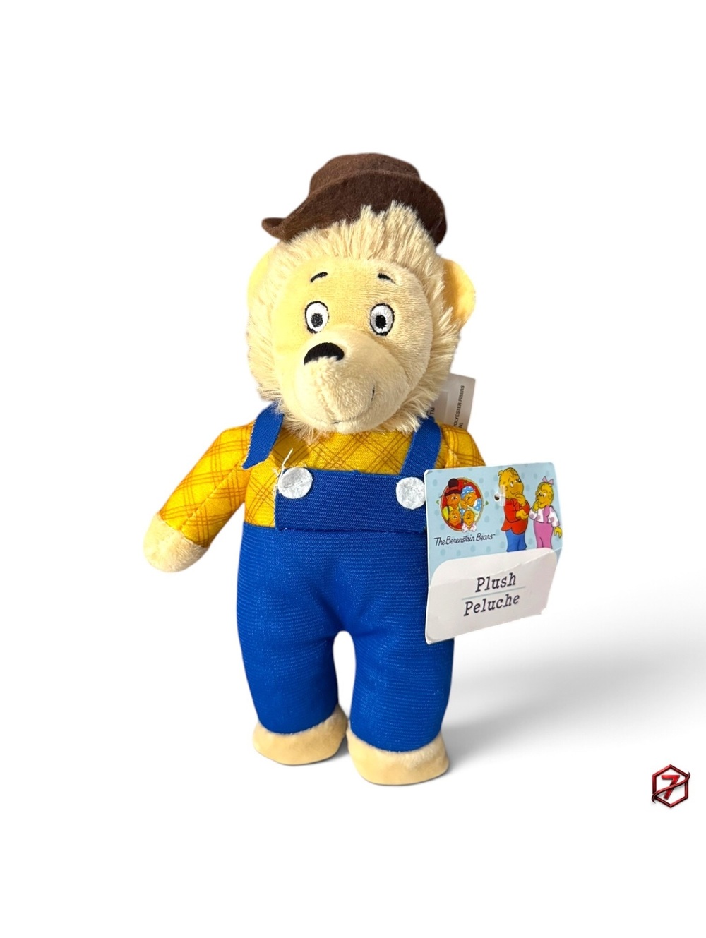 The Berenstain Bears Papa Bear 9” Plush Blue Overalls Brown Hat